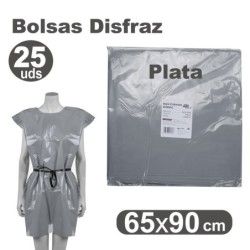 BOLSA DISFRAZ PLATA 65x90 cm