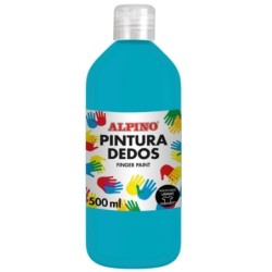 PINTURA DEDOS AZUL 500 ML.