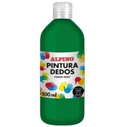 PINTURA DEDOS VERDE 500 ML.