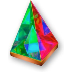 LUZ PRISMA 3D PIRAMIDE