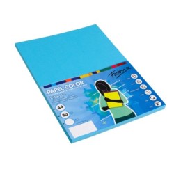 PAPEL A4 TURQUESA 100 HOJAS 