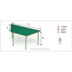 MESA TRAPEZODIAL 120 X 60 X...