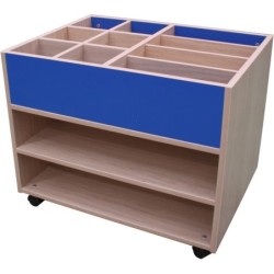 CARRO LIBRERIA ALTO DOBLE CARA