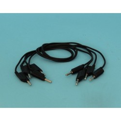 CABLE CON BANANAS 4 MM, NEGRO
