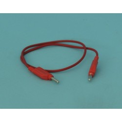 CABLE CON BANANAS 4 MM, ROJO