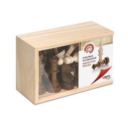 JUEGO FICHAS AJEDREZ MADERA...